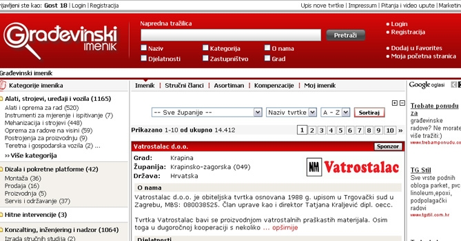 Građevinski Imenik