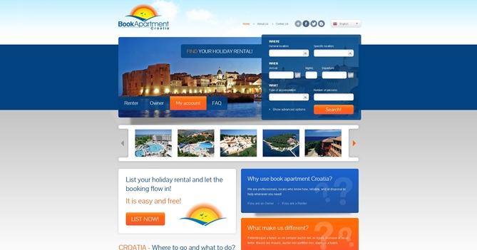 Book apartments Croatia