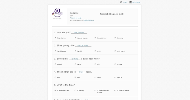 Vodnikova Online testiranje